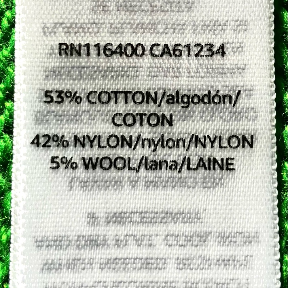 EUC Shopbop BOP BASICS Cotton Chevron Vintage Varsity Sweater Size M Blue/Green - Picture 9 of 12